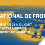 Remboursement d'une partie du coût de la carte d'accès annuelle du parc national de Frontenac